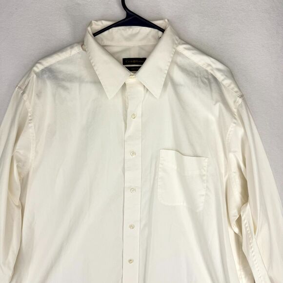 Club Room Easy Care White Button Down Shirt Mens Size XL 17 1/2 / 34/35 - Picture 5 of 8